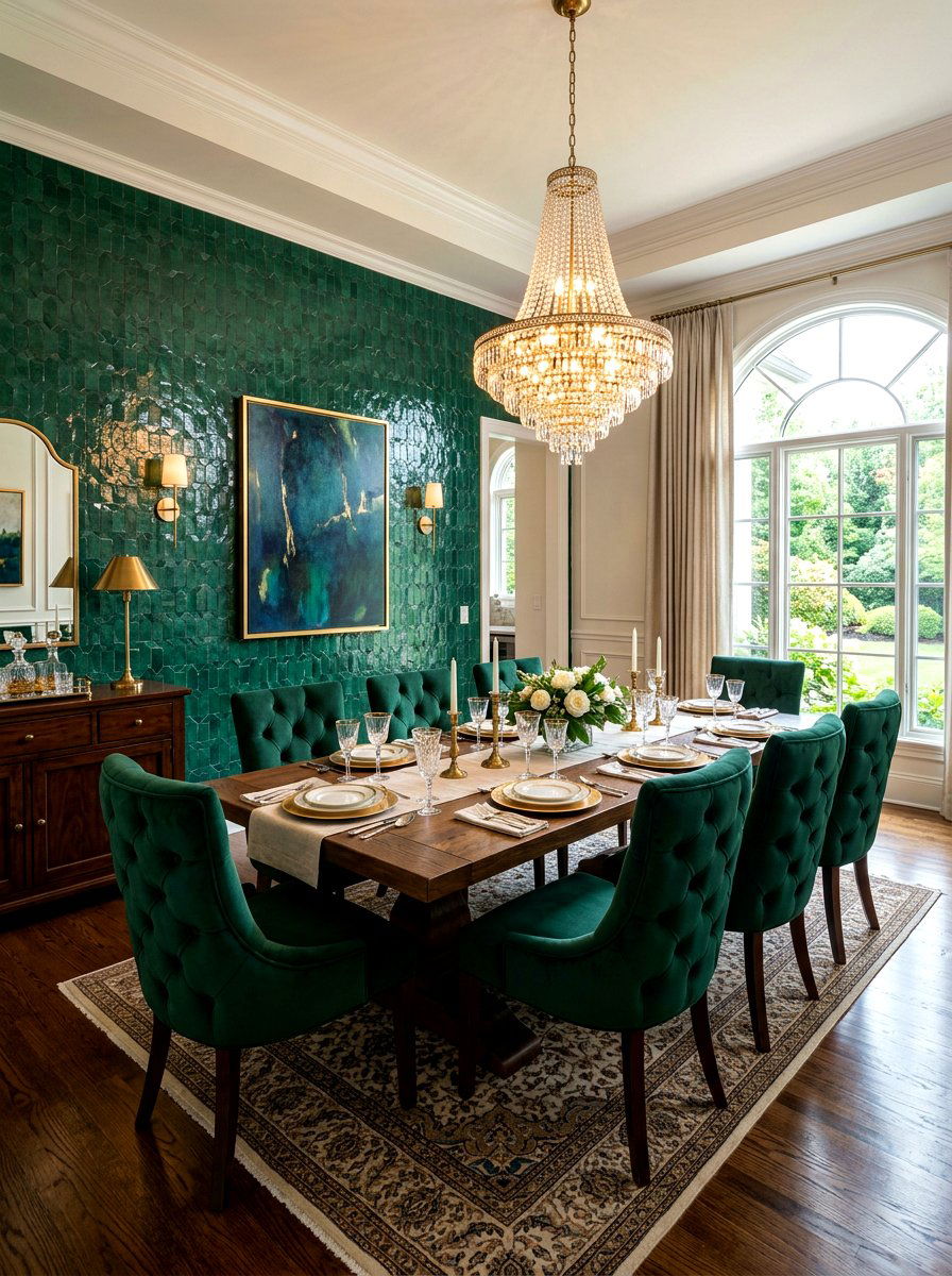Dining Room Accent Wall - 30 peel and stick tile ideas