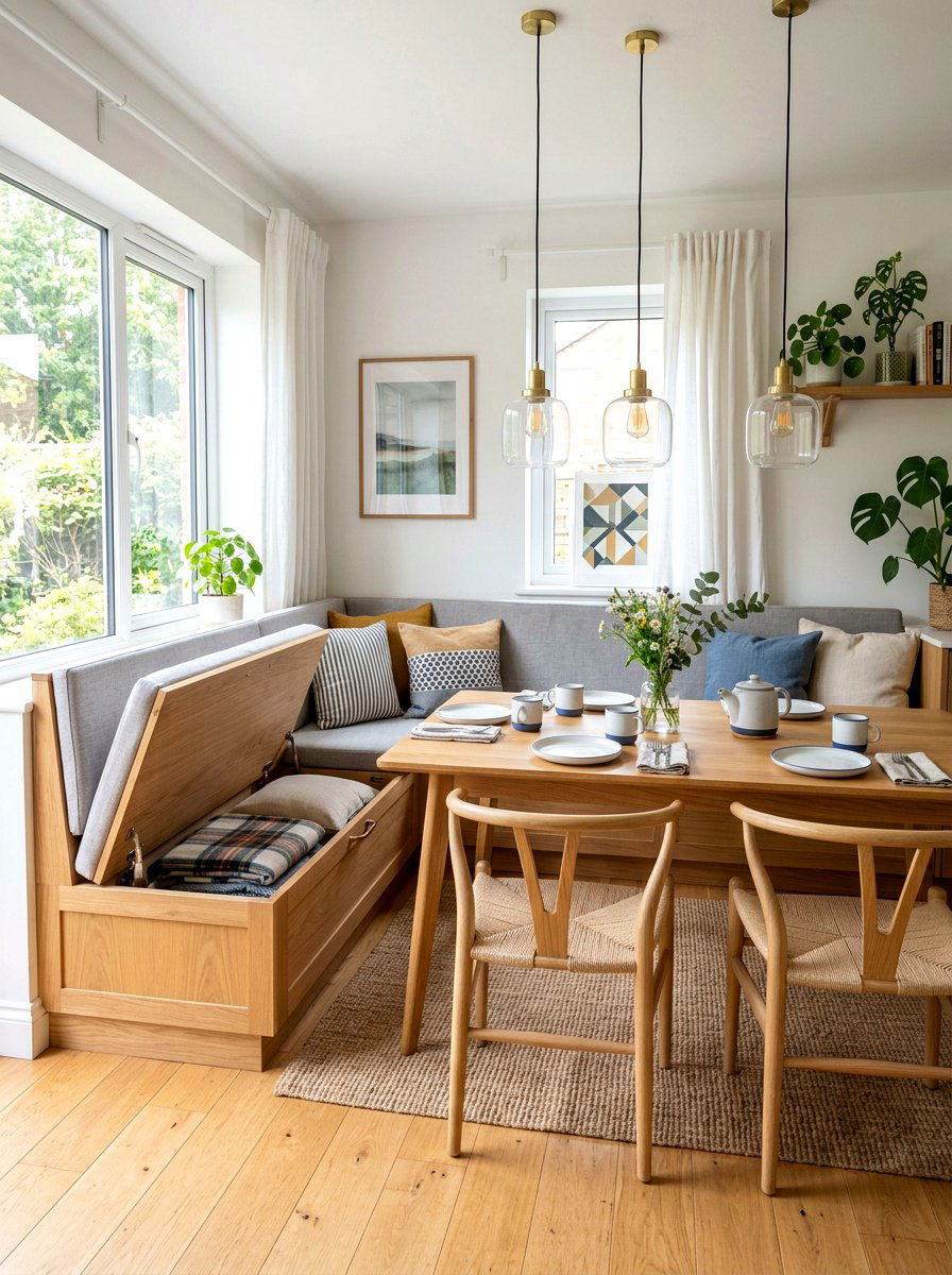 Dining Room Banquette - 30 hidden storage furniture ideas