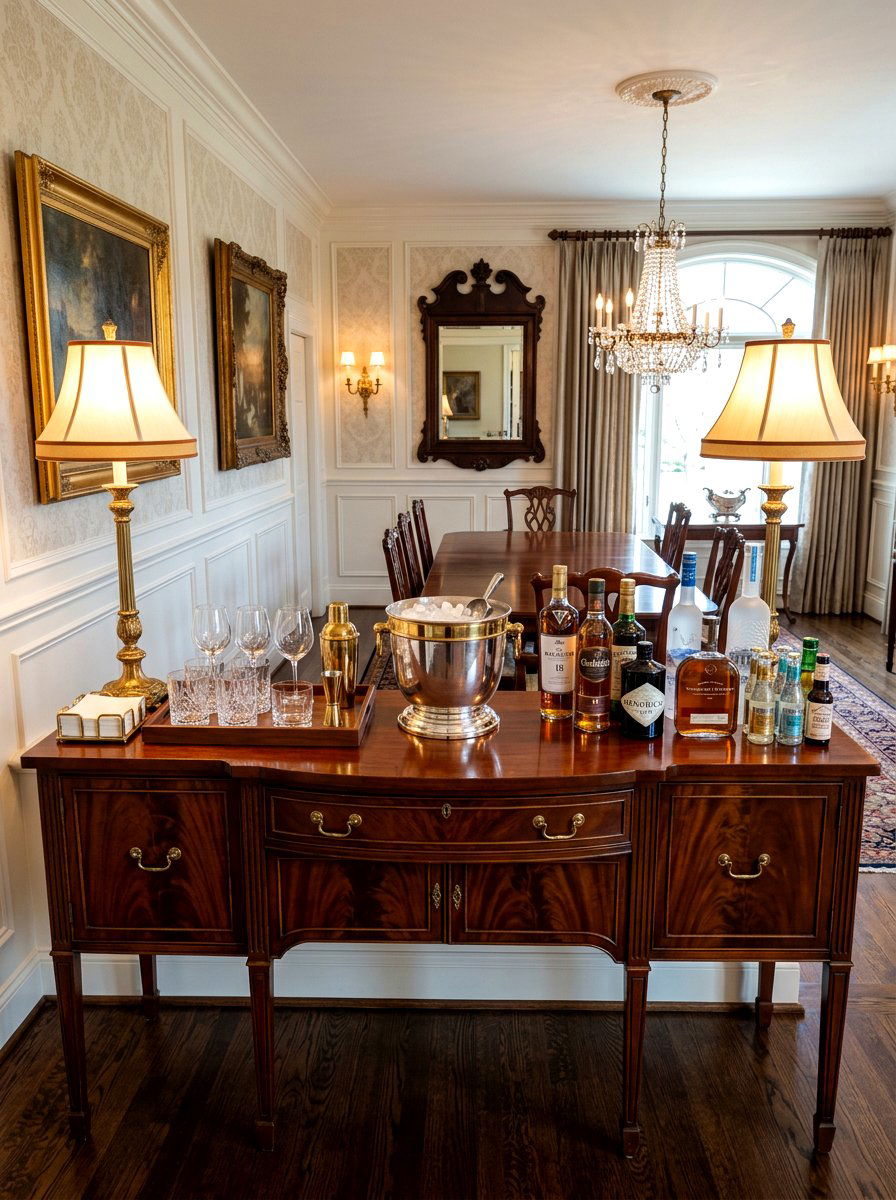 Dining Room Buffet Bar - 30 cocktail corner ideas