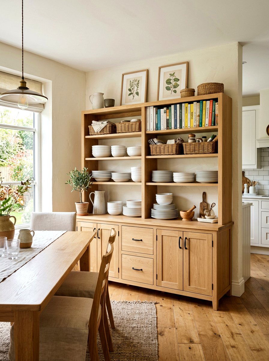 Dining Room Buffet With Open Shelving - 30 built in buffet dining ideas