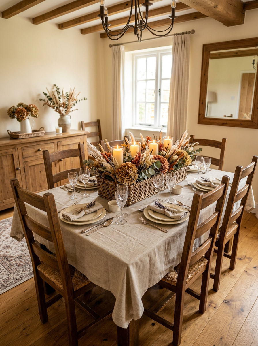 Dining Room Centerpiece Basket - 30 woven basket decor ideas