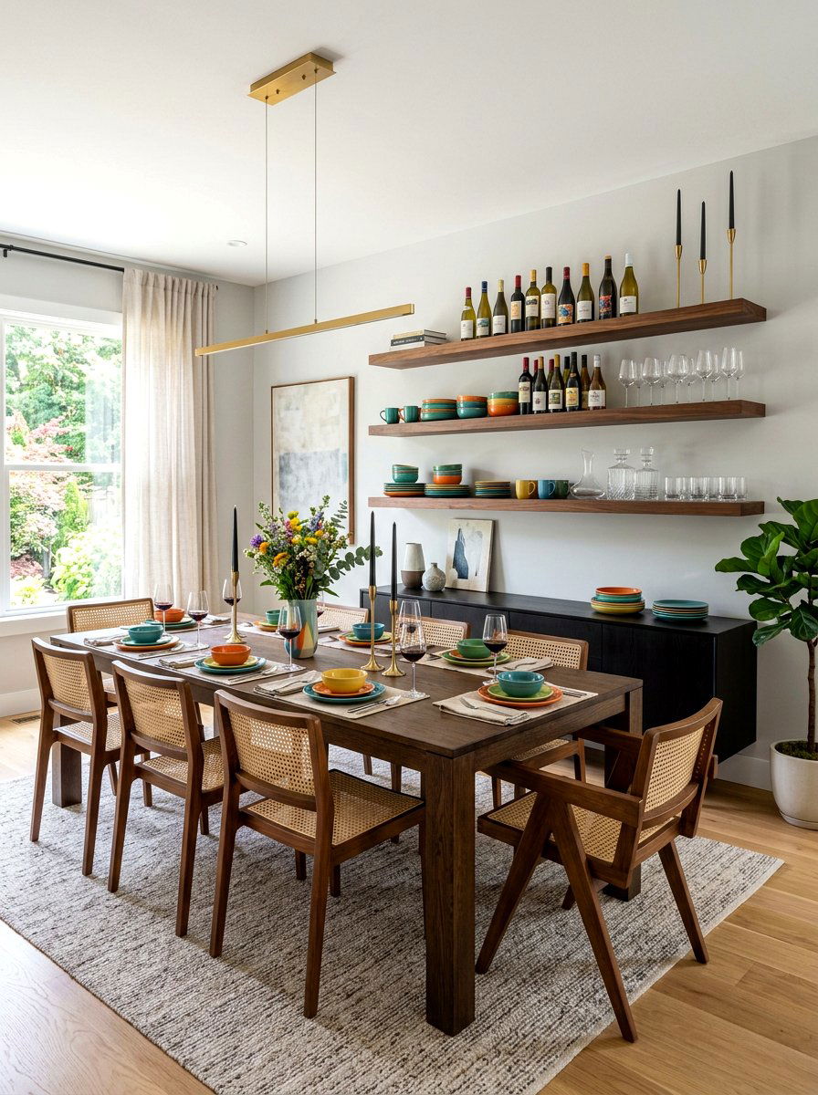 Dining Room Floating Shelves - 30 floating shelf ideas