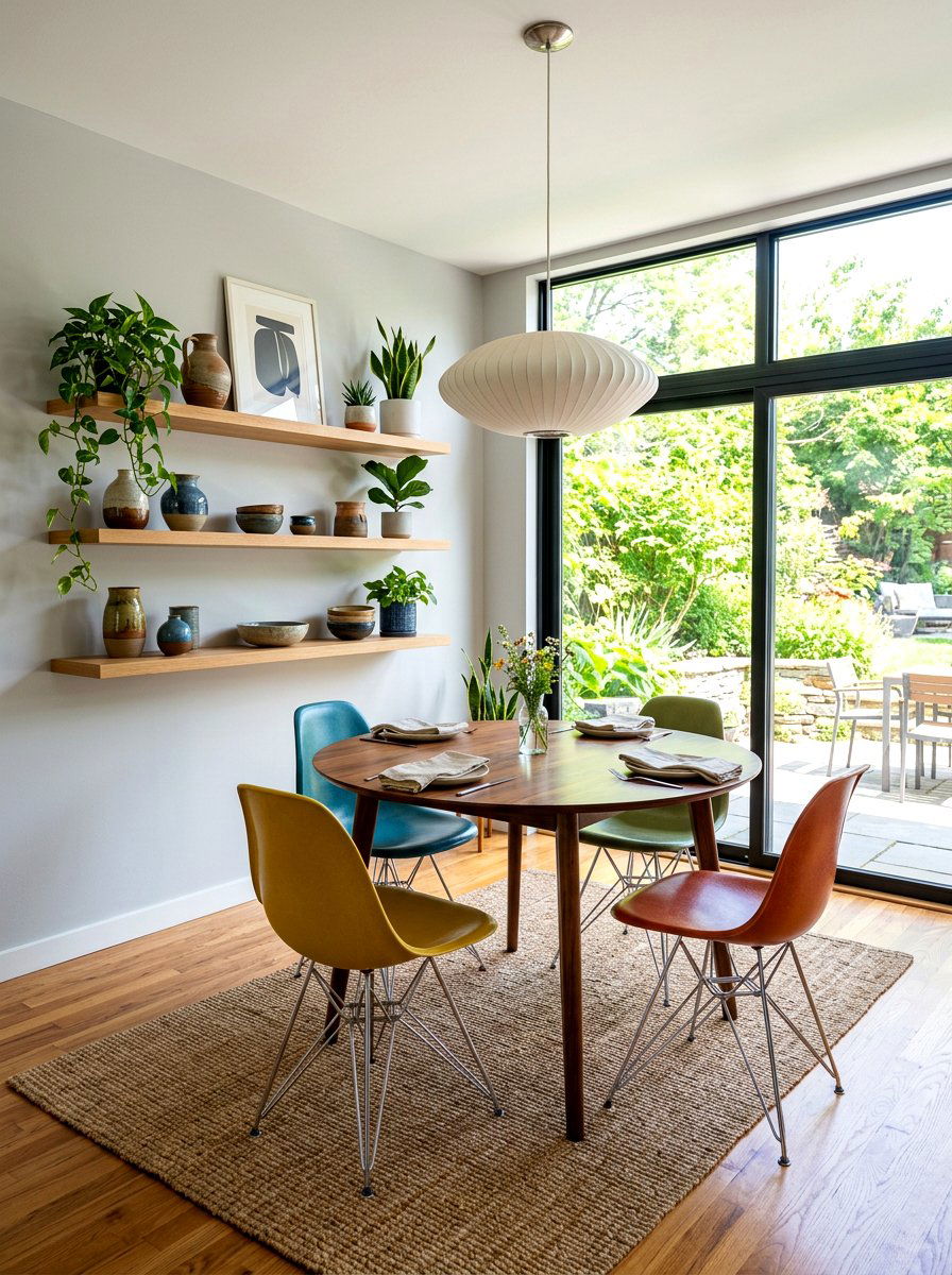 Dining Room Floating Shelves - 30 dining room wall decor ideas