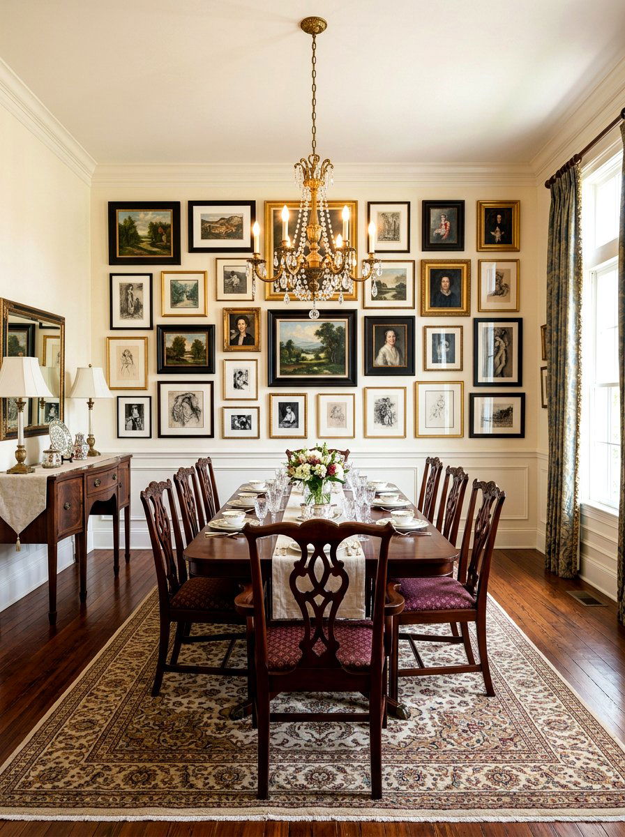 Dining Room Gallery Wall - 30 dining room wall decor ideas