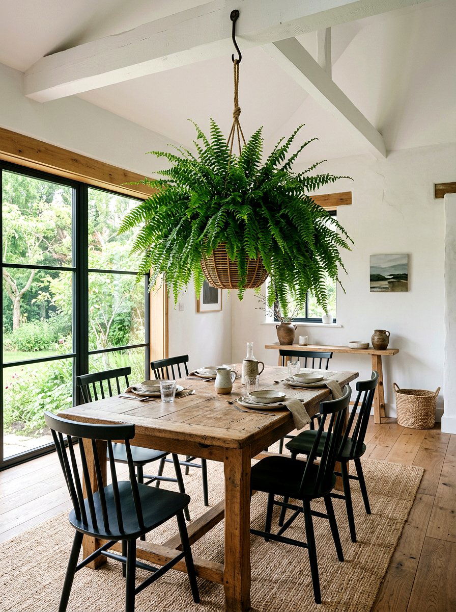 Dining Room Hanging Fern - 30 hanging fern indoor ideas