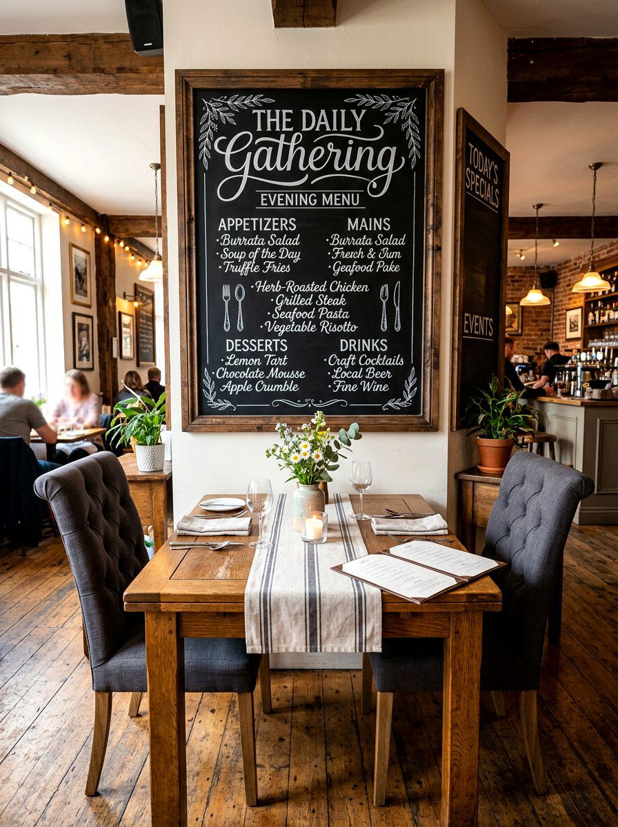 Dining Room Menu - 30 chalkboard wall ideas
