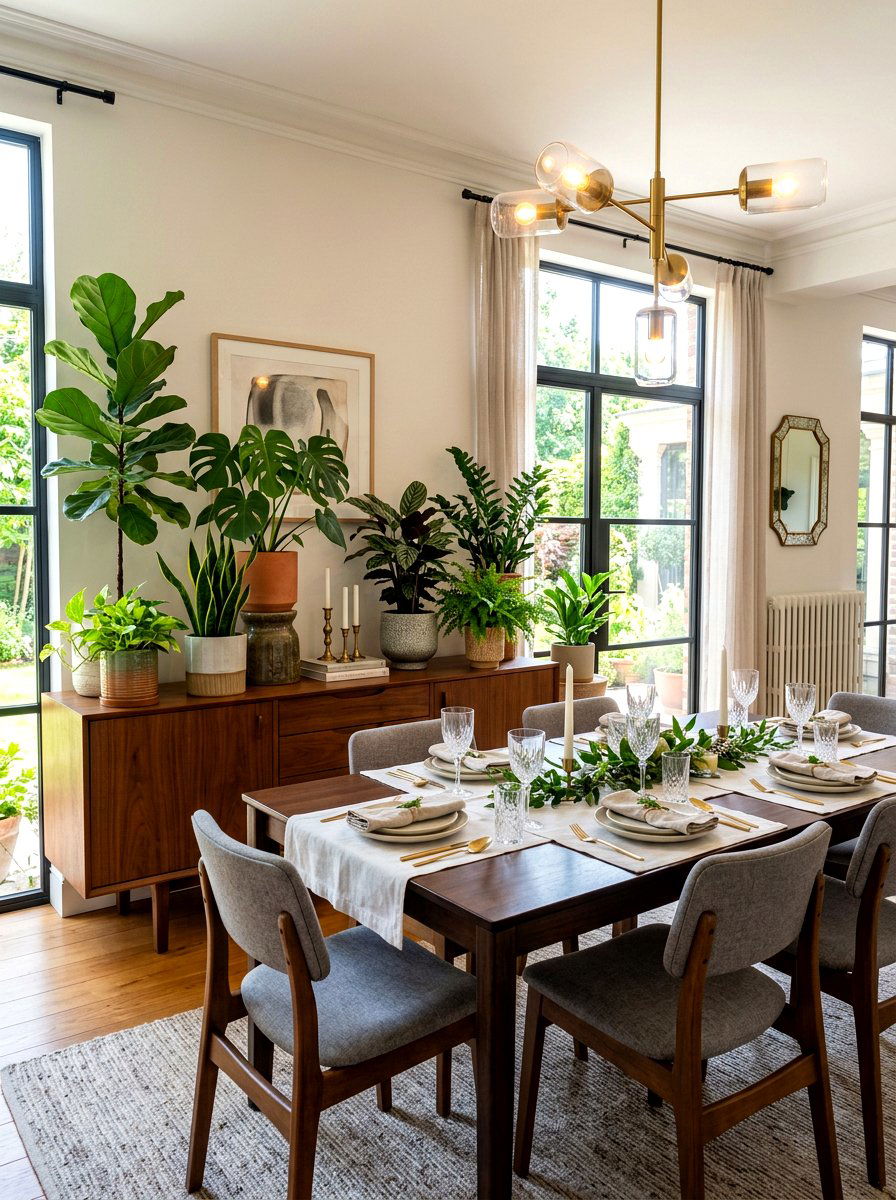 Dining Room Plant Arrangement - 30 indoor garden ideas