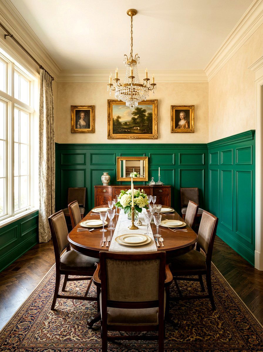 Dining Room Wainscoting Color - 30 two tone wall paint ideas
