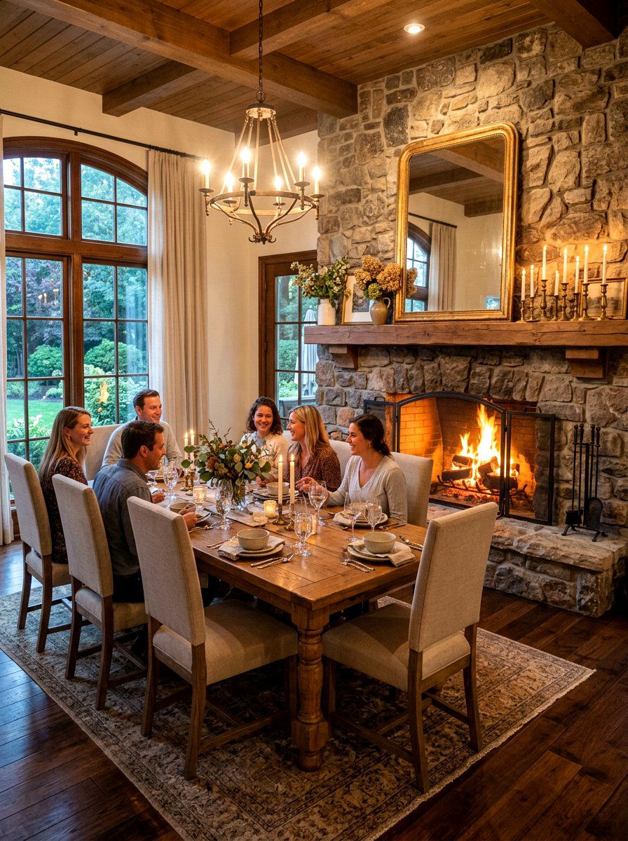 Dining Room With Fireplace - 30 English dining room ideas