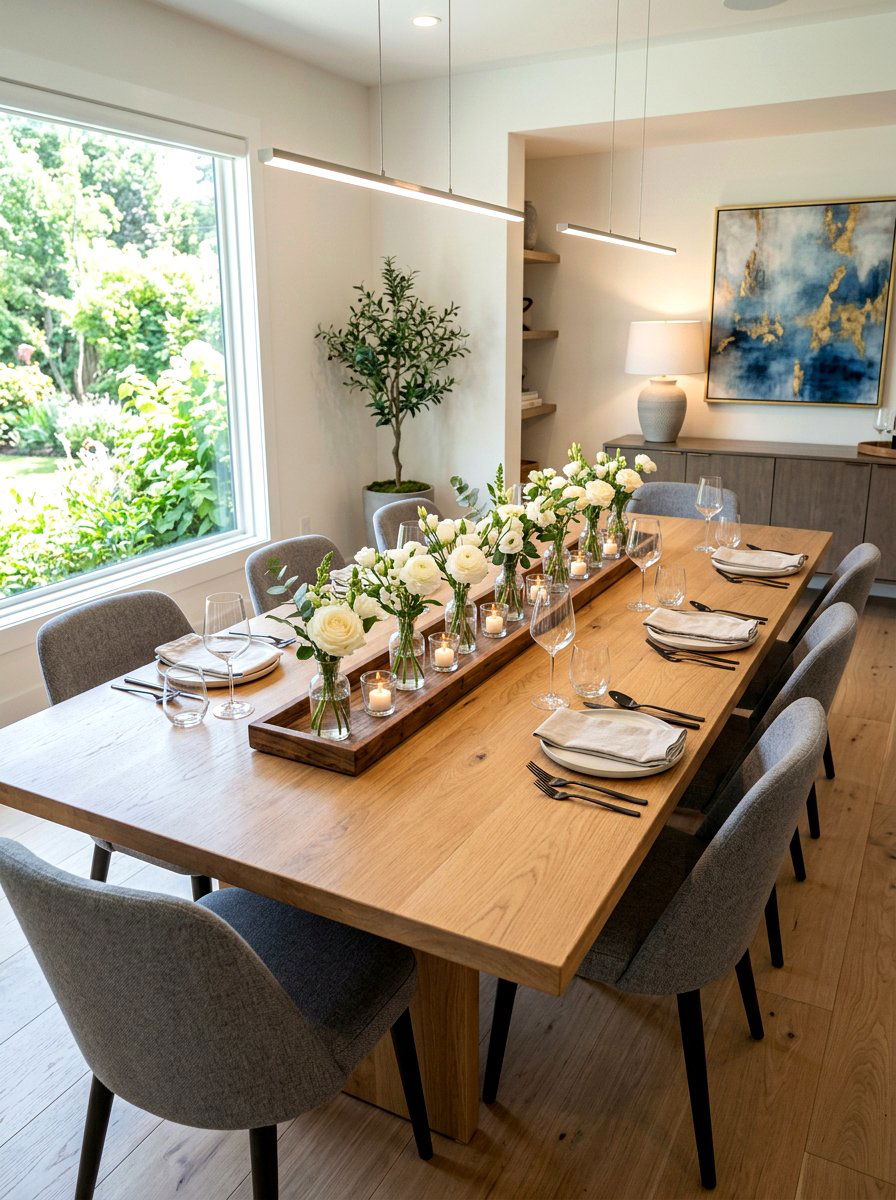Dining Table Flower Tray - 30 decorative tray ideas