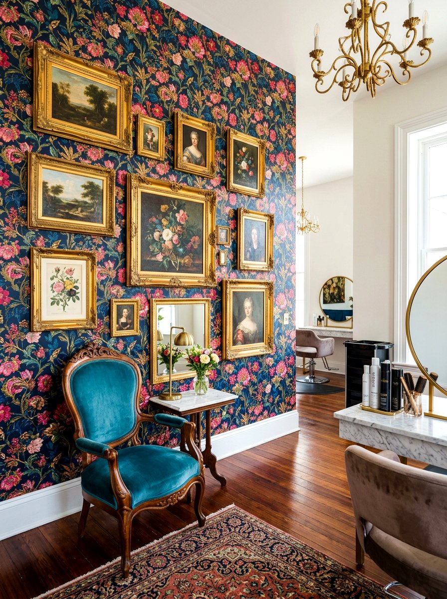 Dining room art display - 30 salon wall ideas