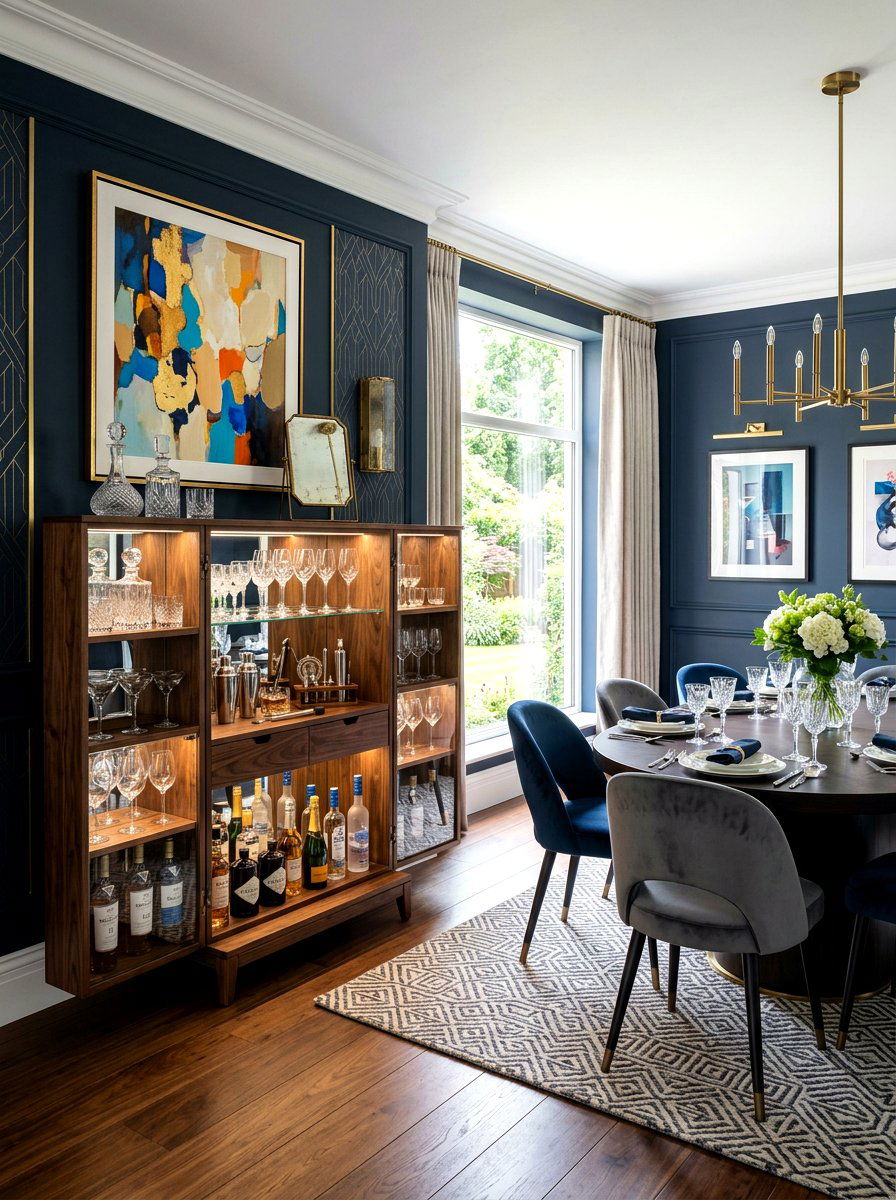 Dining room bar area - 30 room zoning furniture layout ideas