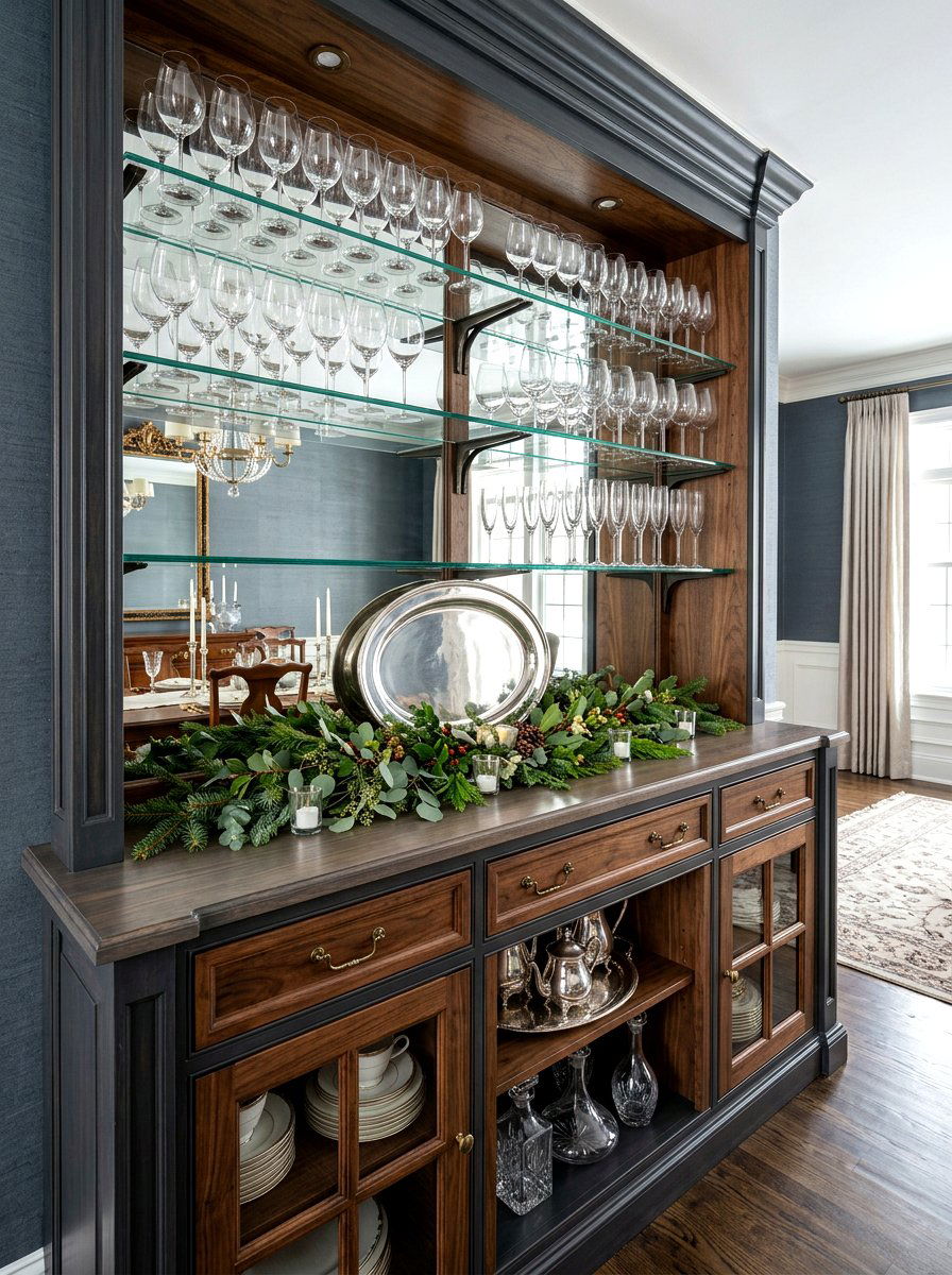 Dining room buffet shelf - 30 wall shelf decor ideas