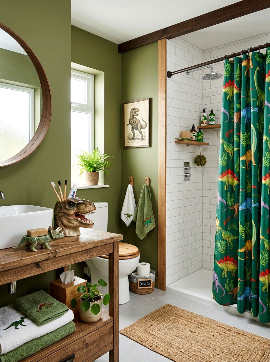 Dinosaur Bathroom Accessories - 30 kids bathroom decor ideas