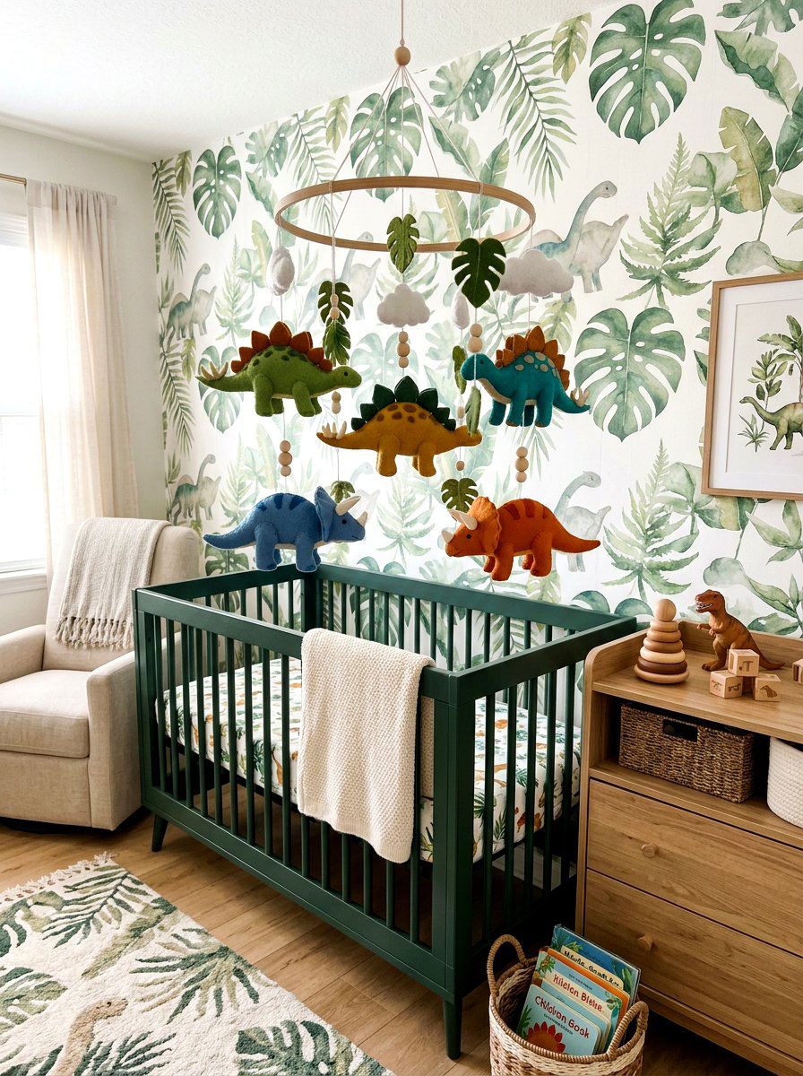 Dinosaur Nursery Mobile - 30 mobile decor nursery ideas