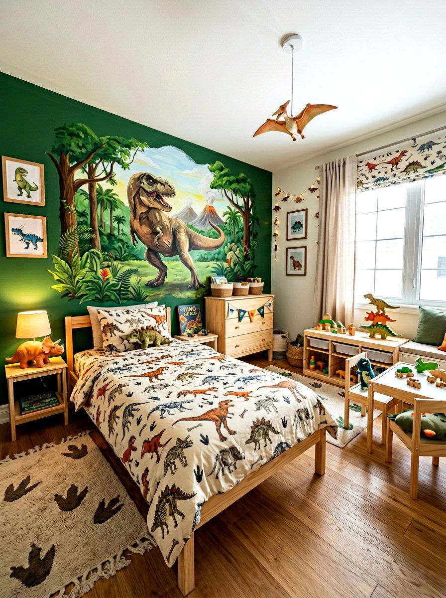 Dinosaur Theme Kids Room - 30 kids room ideas