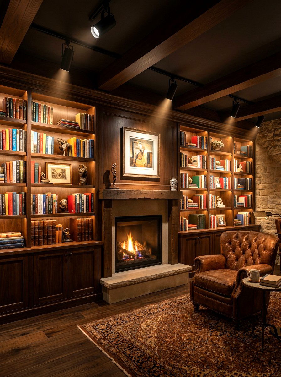Directional Spot Light - 30 dark basement lighting ideas