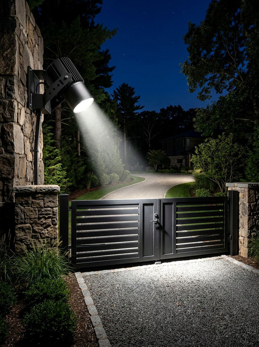 Directional Spotlight For Gates - 30 driveway lighting ideas