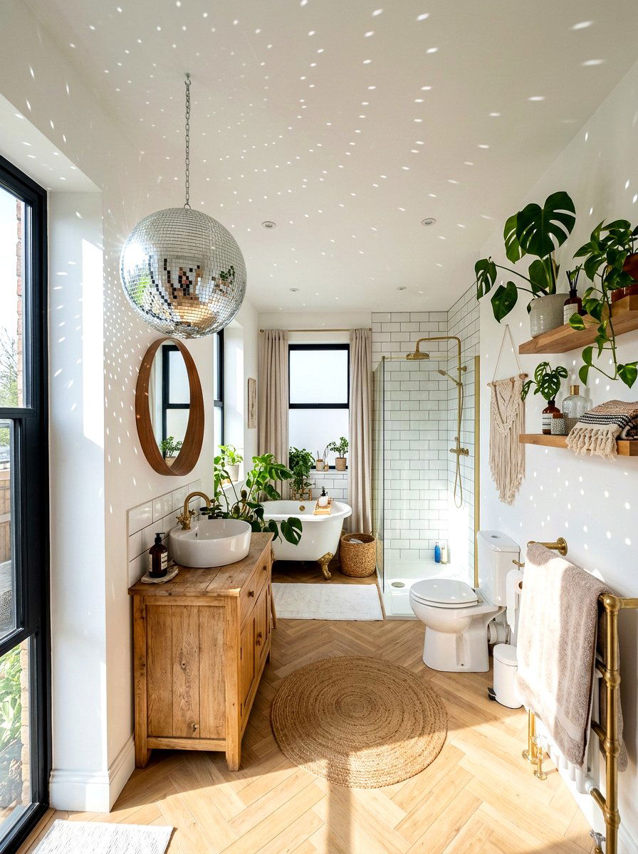Disco Ball Bathroom - 30 TikTok bathroom decor ideas