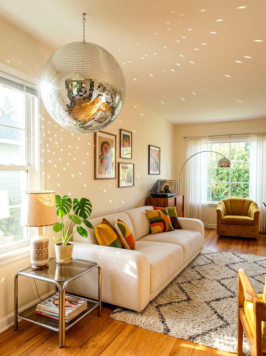 Disco Ball Decor - 30 TikTok living room decor ideas
