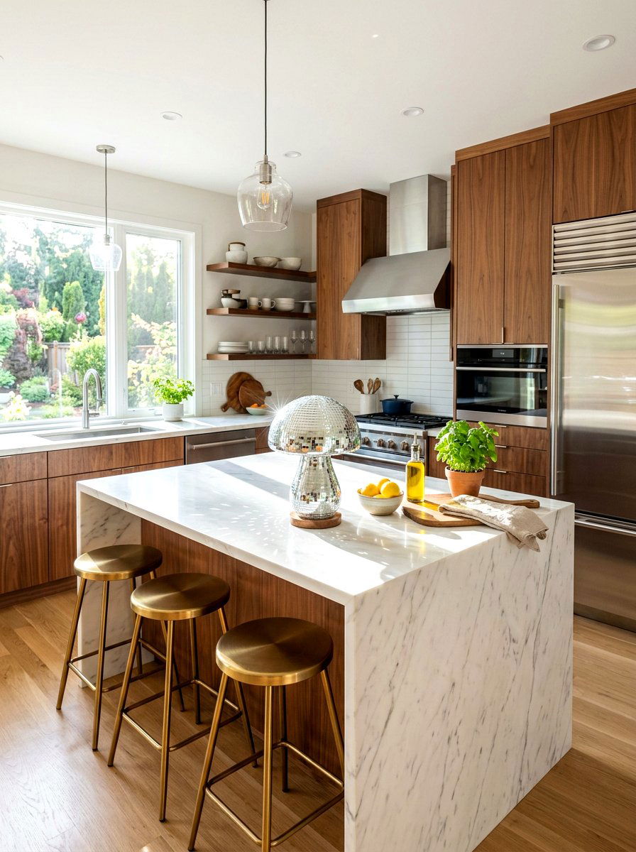 Disco mushroom kitchen counter - 30 mushroom fall decor ideas