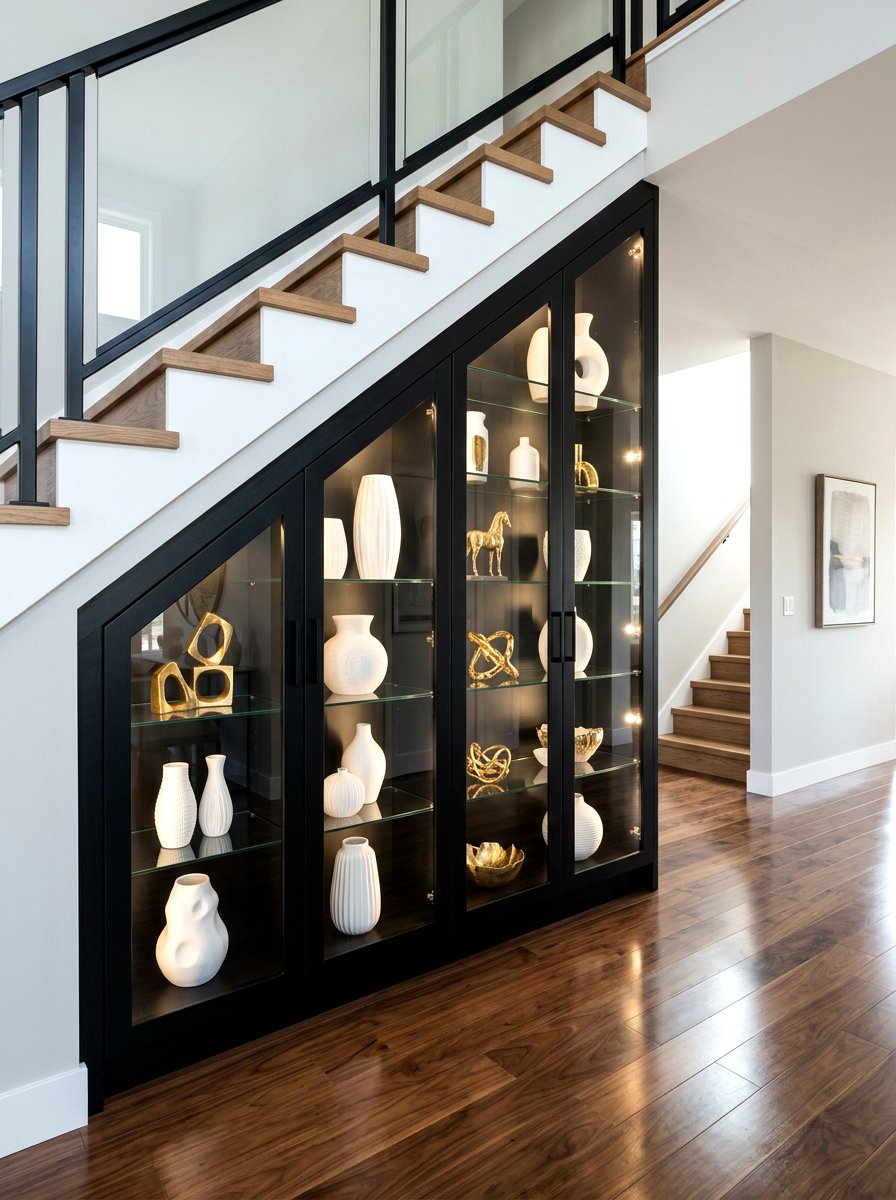 Display Cabinet Under Stairs - 30 staircase nook ideas