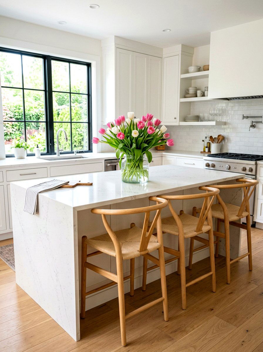 Display Fresh Flowers - 30 spring kitchen reset ideas