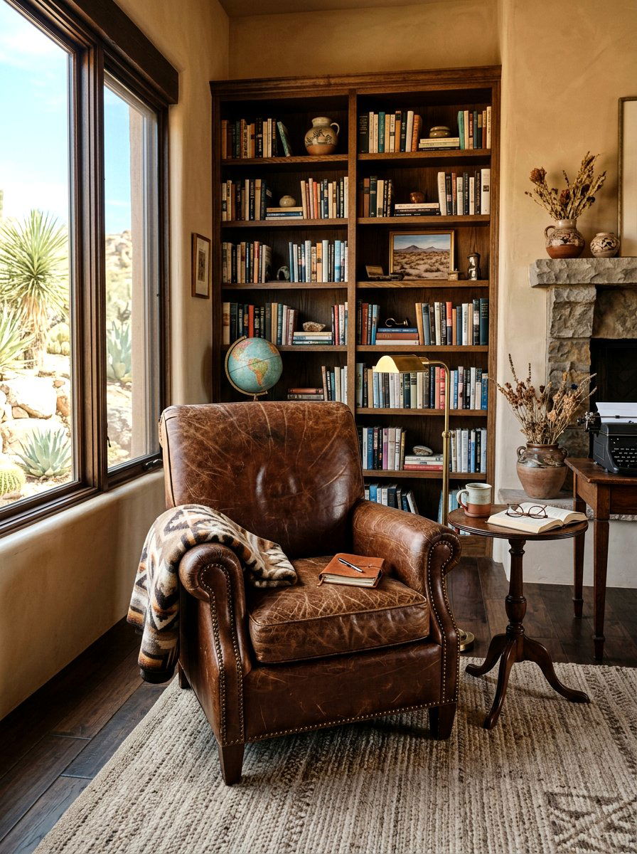 Distressed Leather Armchair - 30 dune inspired decor ideas