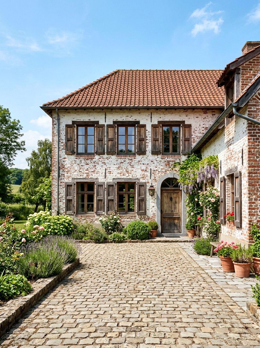 Distressed Limewash Brick Finish - 30 limewashed brick exterior ideas