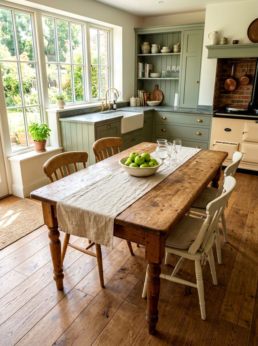 Distressed Pine Table - 30 thrifted decor styling ideas