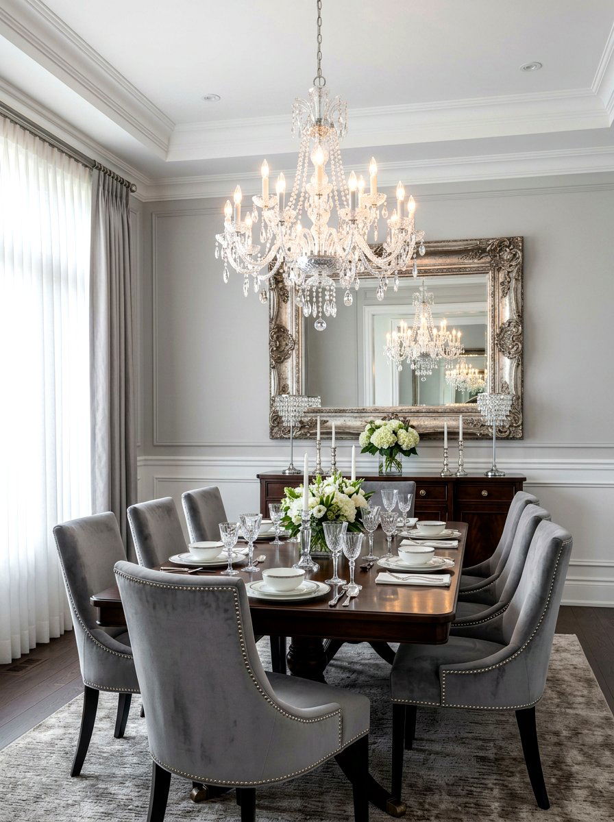 Distressed Silver Leaf Mirror - 30 antique mirror wall ideas