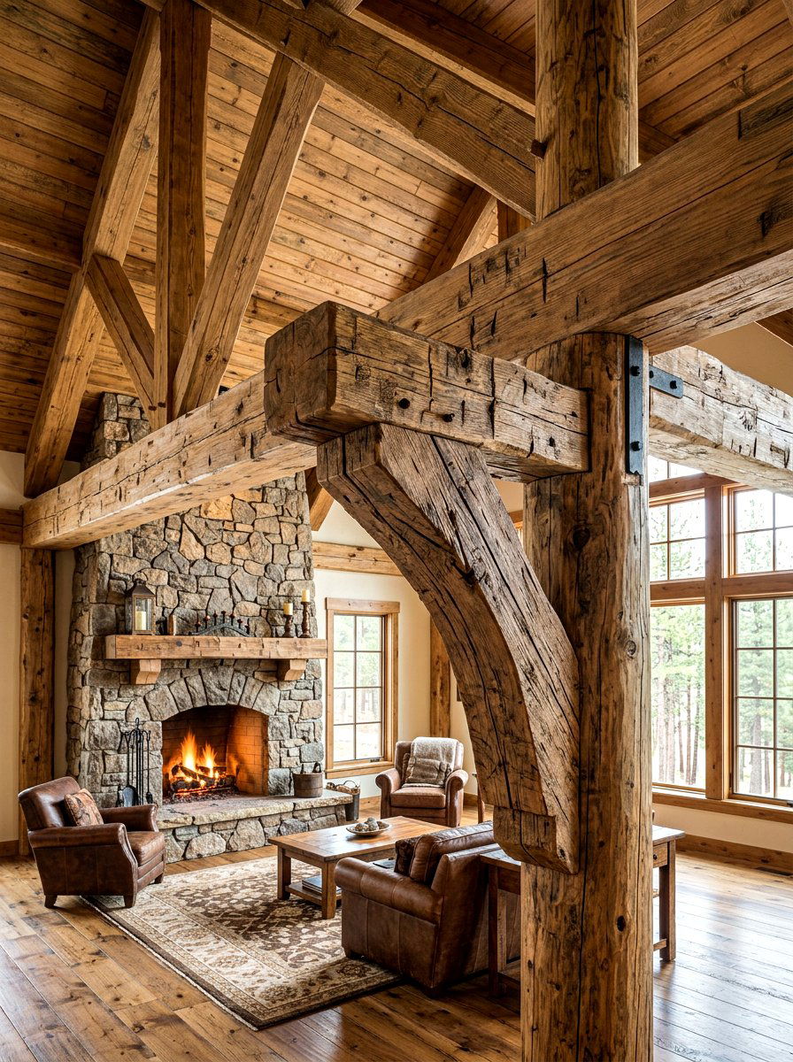Distressed Timber Corbel - 30 decorative corbel ideas