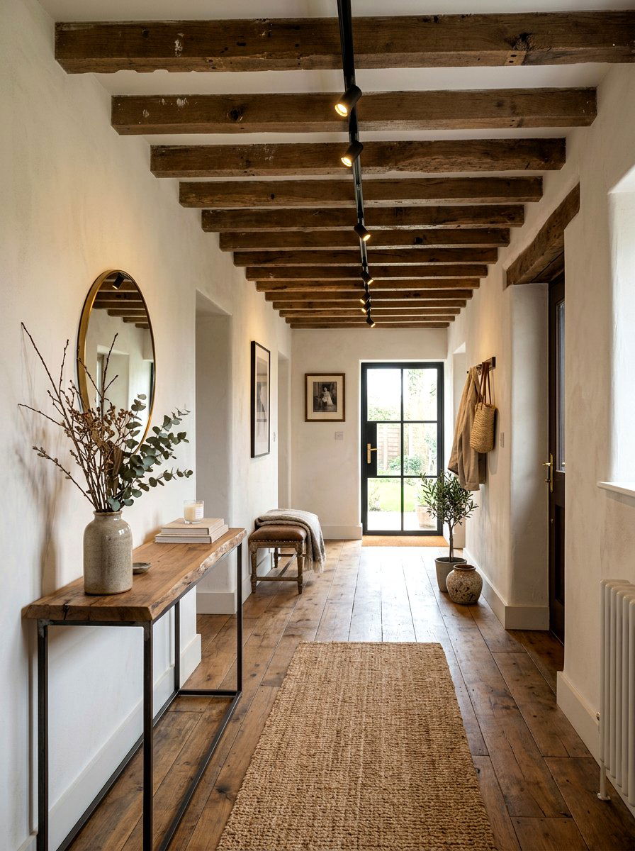 Distressed Wood Beam - 30 wood beam ceiling ideas