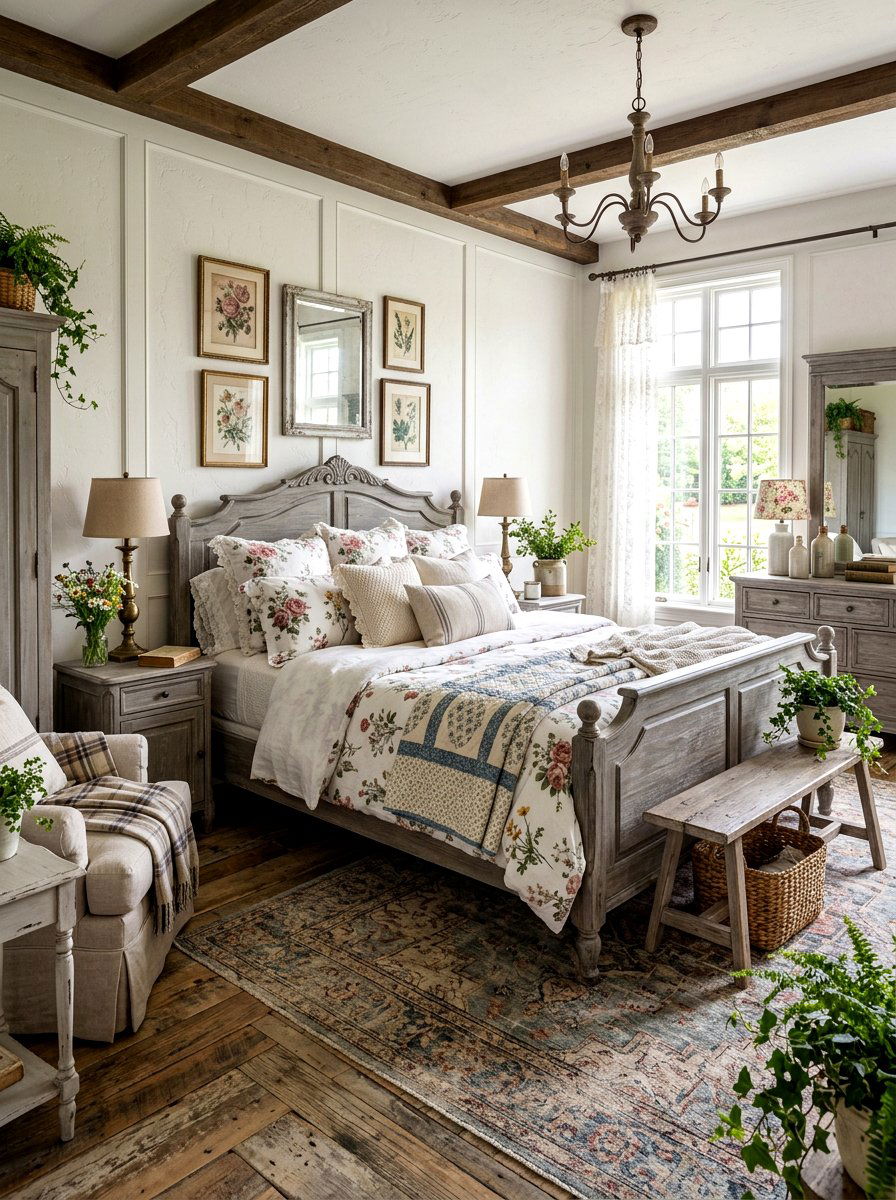 Distressed Wood Bedroom - 30 warm wood bedroom ideas