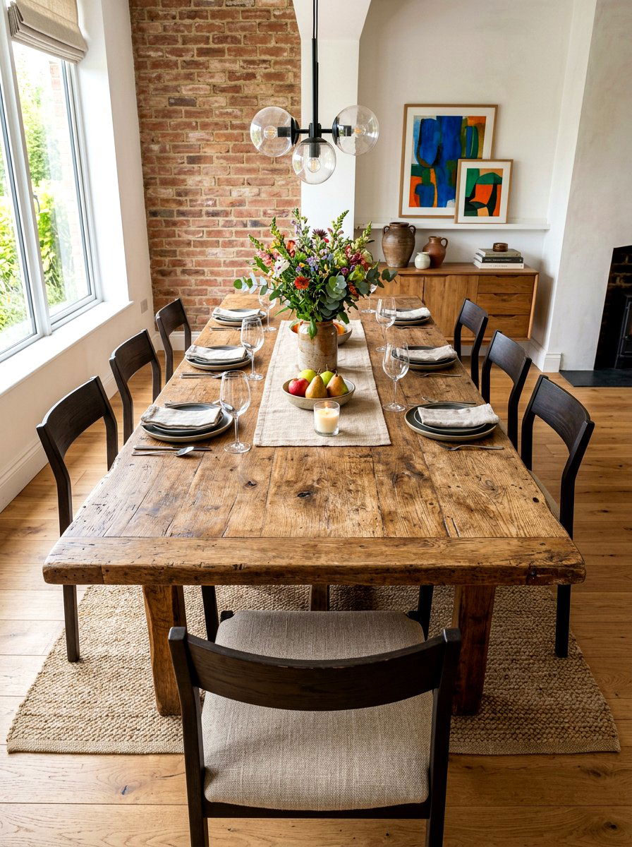 Distressed Wood Finish - 30 rustic dining room ideas