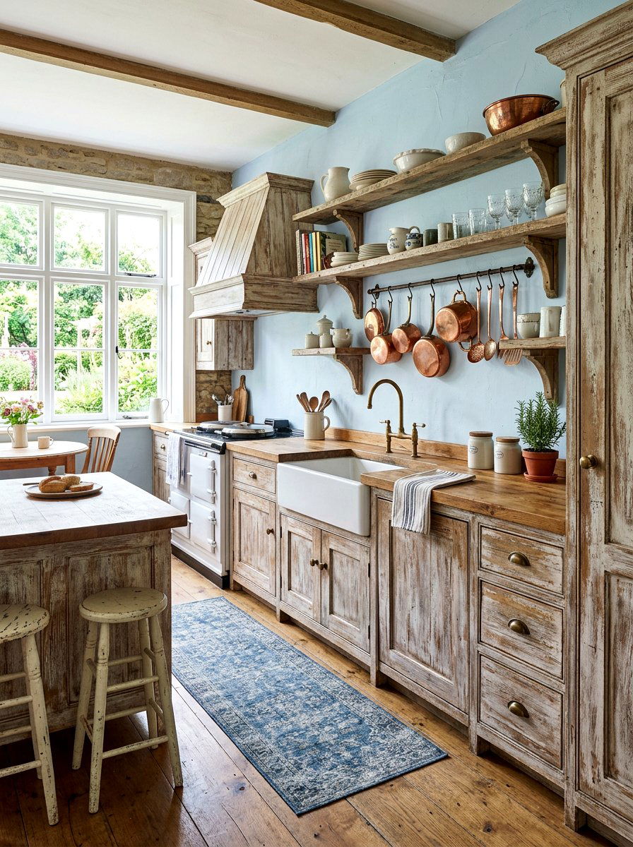Distressed Wood Kitchen Cabinets - 30 warm wood kitchen cabinets ideas