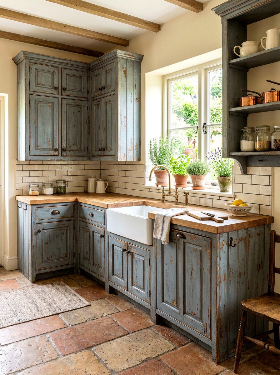 Distressed Wood Kitchen Cabinets - 30 kitchen cabinet ideas