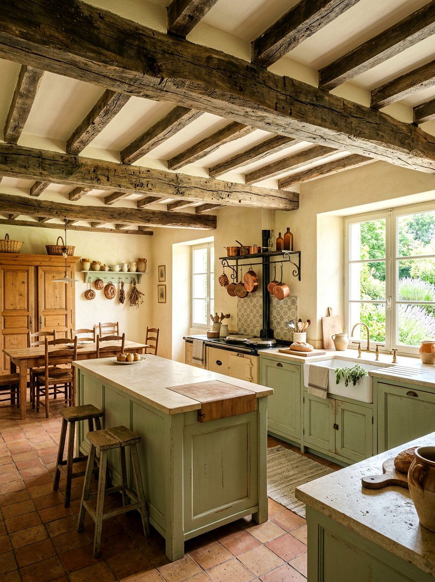 Distressed kitchen ceiling beams - 30 kitchen ceiling beam ideas