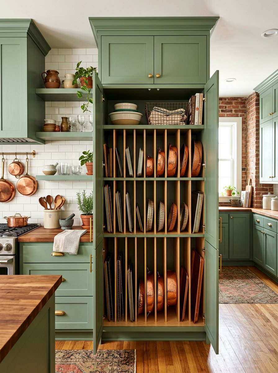 Divided cookie sheet cabinet - 30 tray divider cabinet ideas