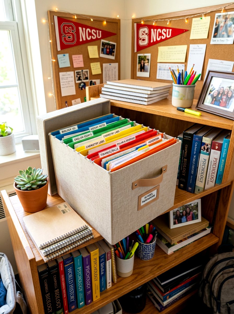 Document Filing Box - 30 dorm storage ideas