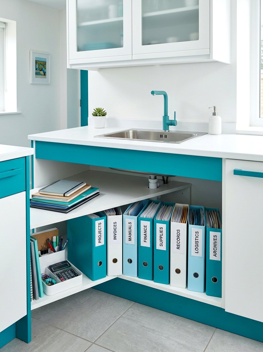 Document boxes for flat storage - 30 organizing under sink storage ideas