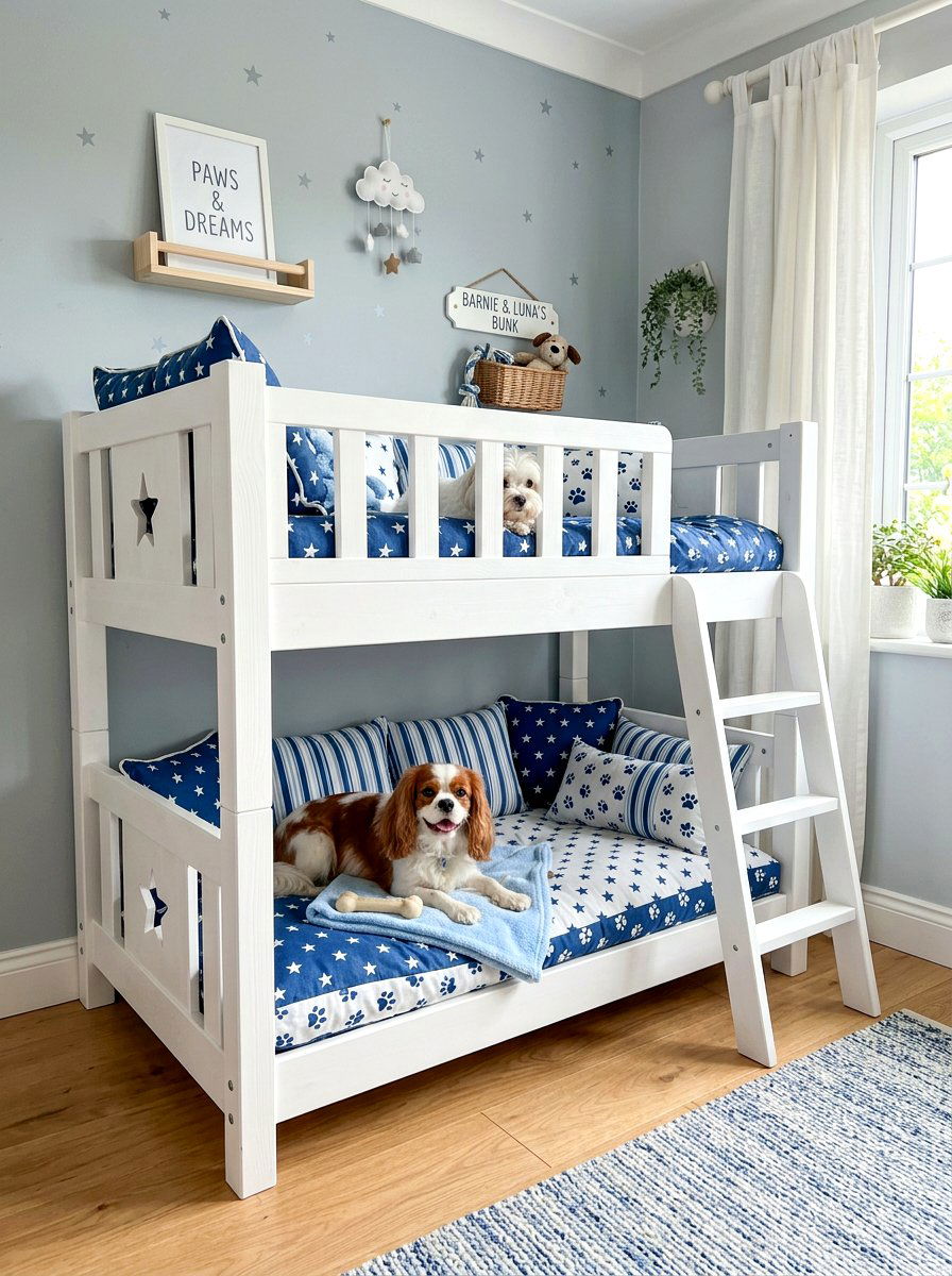 Dog Bunk Beds - 30 pet corner living room ideas