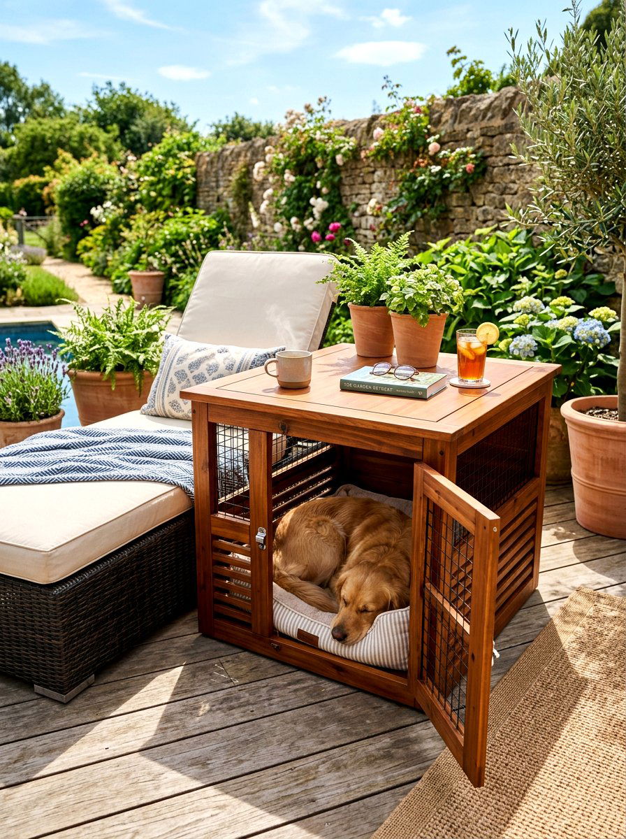 Dog Crate Furniture - 30 dog friendly patio ideas