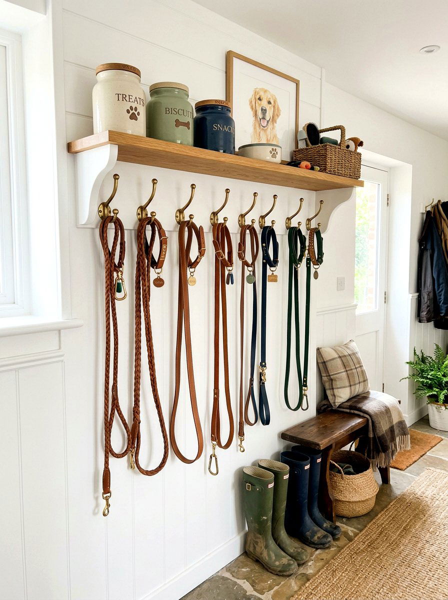 Dog Leash Hanging Station Mudroom - 30 mudroom pet station ideas aesthetic