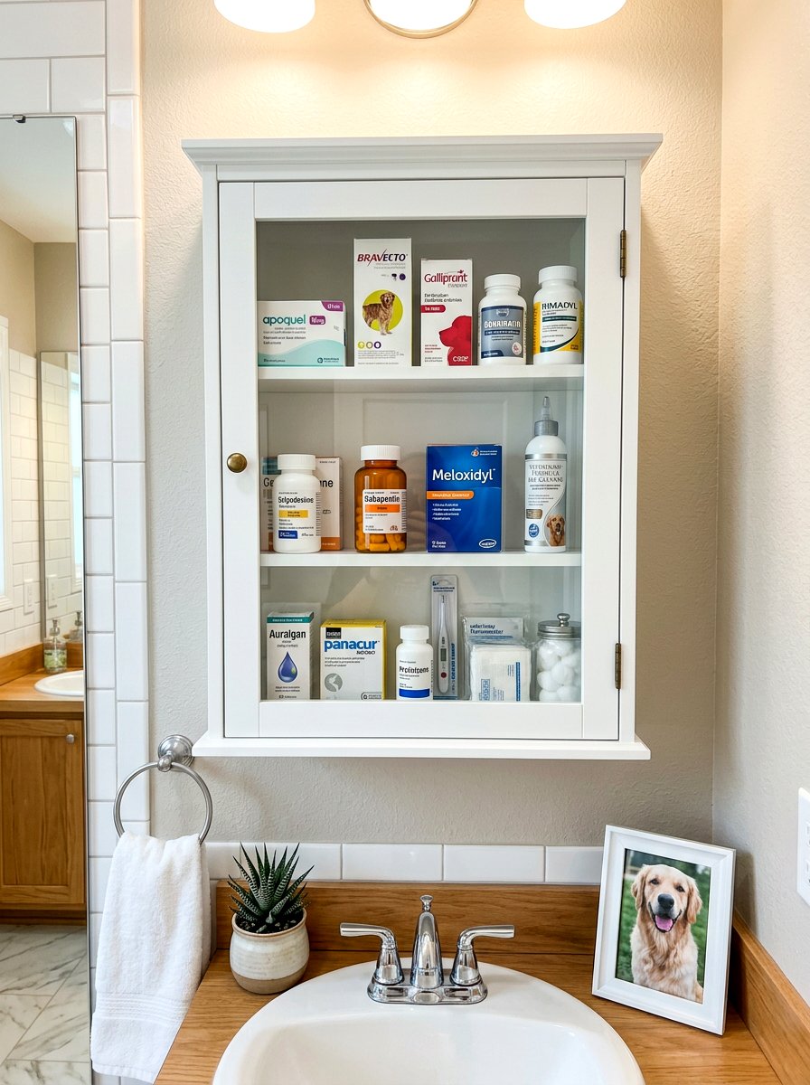 Dog Medicine Cabinet - 30 dog room storage ideas