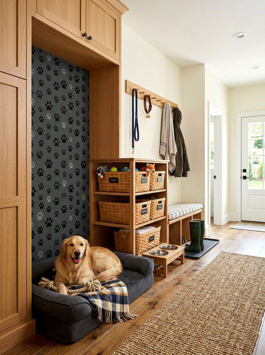 Dog Paw Print Wallpaper - 30 pet room wallpaper ideas