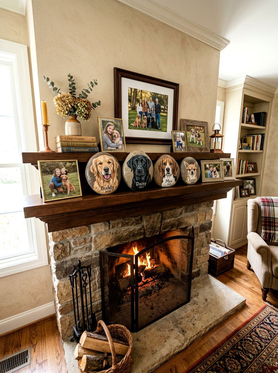 Dog Portrait Stones - 30 painted rock ideas