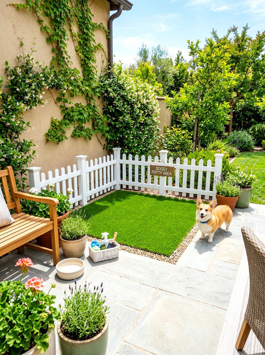 Dog Potty Area - 30 dog friendly patio ideas