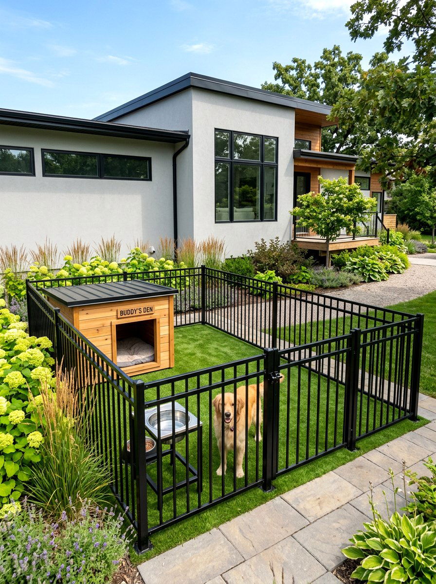 Dog Run Enclosure - 30 backyard zoning layout ideas