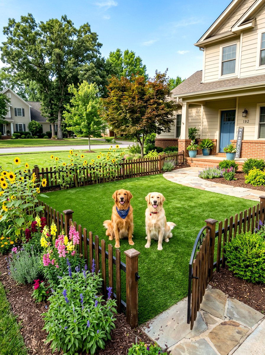 Dog Run Front Yard - 30 artificial grass front yard ideas